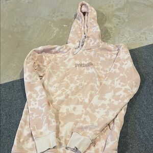 Gymshark Light Pink Patterned Hoodie